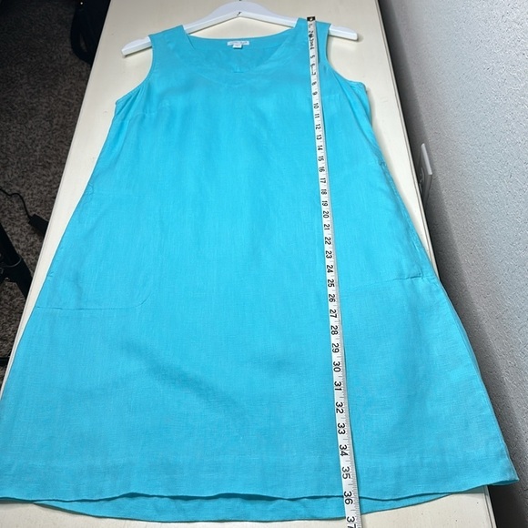 J.Jill Love Linen 100% Linen V-Neck Shift Dress Ocean Blue Size XS - Picture 12 of 12